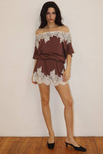 Off Shoulder Lace Trim Dress