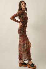 Vintage Floral Mesh Maxi