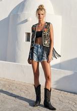 TAPESTRY FRINGED VEST