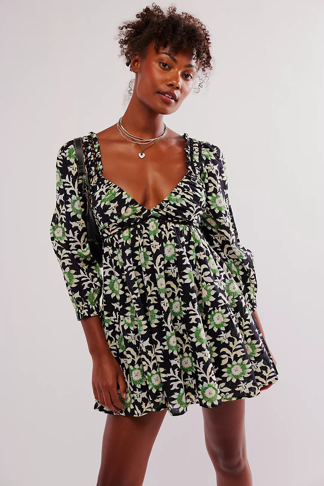 sasha mini dress Sacha by Free People in Black, Size: L Princess Polly Women's Landon while puff sleeves add Color:Powder Blue/White French Cuff Shirts Unic