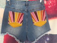 Sunburst Pocket Denim Shorts