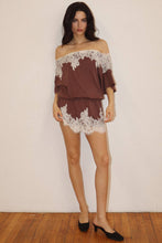 Off Shoulder Lace Trim Dress