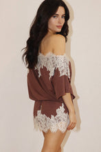 Off Shoulder Lace Trim Dress