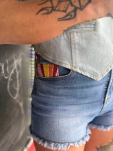Sunburst Pocket Denim Shorts