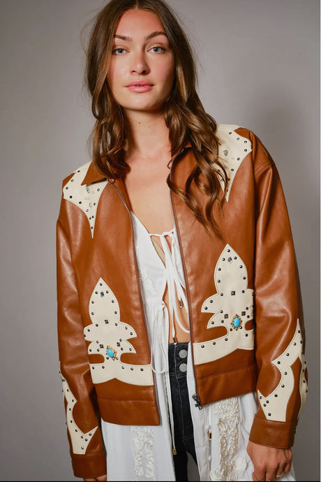 The Boho Western Studded Leather Jacket