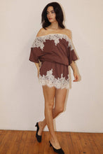 Off Shoulder Lace Trim Dress