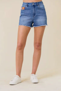 Sunburst Pocket Denim Shorts