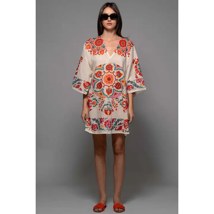 Bohemian Medallion Kimono Dress