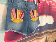 Sunburst Pocket Denim Shorts