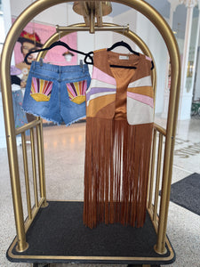Desert Sunrise Fringe Vest