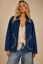 Western Edge Studded Denim Jacket