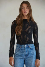 Knit Jacquard Fishnet Long Sleeve Top
