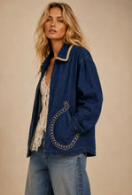 Western Edge Studded Denim Jacket
