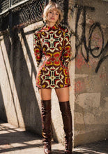 Retro Abstract Tunic Top
