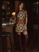 Retro Abstract Tunic Top