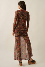 Vintage Floral Mesh Maxi