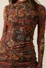 Vintage Floral Mesh Maxi