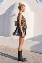 TAPESTRY FRINGED VEST