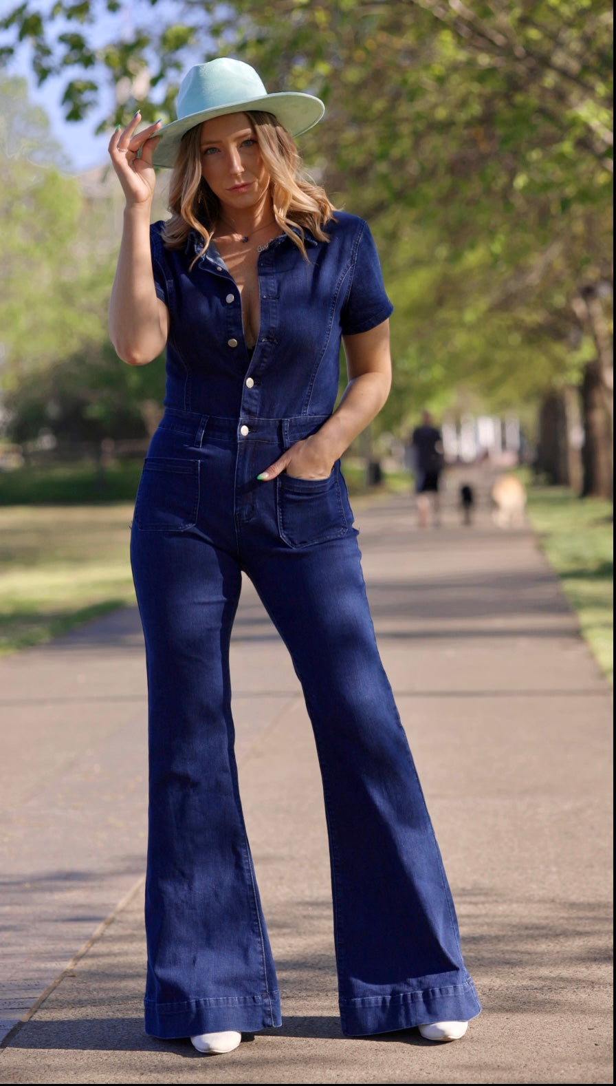Sylvia Short Sleeve Denim Jumpsuit - Judy Blue | Starfall Style