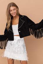 Elle Crop Fringe Jacket