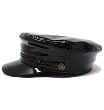 Ultra gloss patent leather fiddler hat