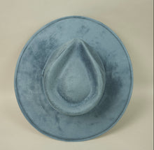 We love this vegan suede rancher hat Durable stiff brim -3" brim   Colors Mint, Steele Blue and Dusty Rose 