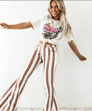 White Stripes Bell Bottoms