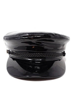 Ultra gloss patent leather fiddler hat